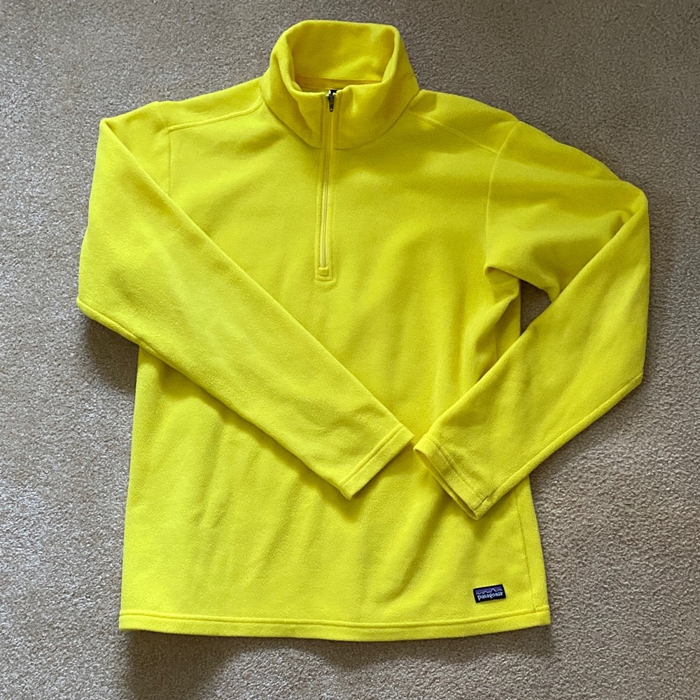 Patagonia Bright Yellow Zip-Up Sweater